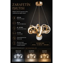 Dmr 1 Toplu Sarmaşık Sarkıt LED Avize Altın (Gold) Geniş Şerit Kasa Üç Renk 6500K/4000K/3000K (Beyaz /ılık Beyaz/sarı (Günışığı))
