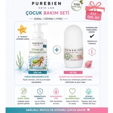 2 Li Set %100 Doğal Çocuk Köpük Kastil Sabunu ve Doğal Roll On Deodorant Erkek–beyazlatıcı Etki, Ter Kokusu Önleyici, Alkolsüz, Vegan, Leke Bırakmaz