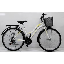 Dorello Beyaz Bisiklet 26 Jant 2650 Model 2650 Model Beyaz Sepetli Beyaz Sarı