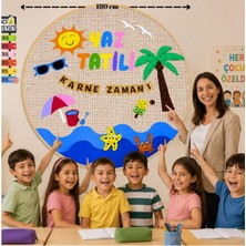 Keçeli Dünyam Karne Panosu Yaz Tatili / Karne Zamanı (Keçe Eğitim Materyali)