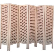 Sdf Ahşap Paravan 6 Kanatlı Modern Tasarım Oda Bölme 231 x 160 cm Ahşap Malzeme ile