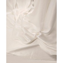 Kumaş Parça Ekru Cupro Viskon Saten Kumaş Ipeker %70 Cupro %30 Viskon Dökümlü Lüks Gömleklik En: 140CM