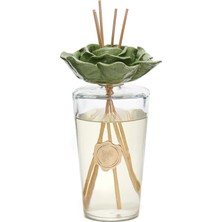 Missi Parlak Sırlı Yeşil Seramik Gül Detaylı Çubuklu Oda Kokusu 400 Ml-White Jasmine