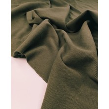 Kumaş Parça Haki Kaşkorse Ribana Kumaş Esnek Yumuşak Bodylik & Bluzluk 125X175CM