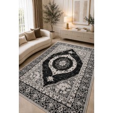 Hby Çift Taraflı Desenli Kilim Siyah