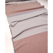 Kumaş Parça Gri Pembe Panolu Jakarlı Interlok Kumaş Esnek Yumuşacık Hırkalık & Kazaklık 150X100CM (Her Pano)