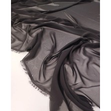 Kumaş Parça Siyah Şifon Kumaş Ince Hafif Dökümlü Abiyelik & Bluzluk 130X275CM