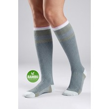 Gowith Bambu Dikişsiz Renkli Diz Boyu 15-20 mm Hg Basınçlı Kompresyon Çorap 3596
