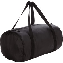 Decathlon Domyos  Fitness Çantası - Katlanabilir - 30 L Siyah Polyester Malzeme ile Orta Boy