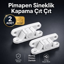 Badem10 Pimapen Pvc Pencere Kapı Sineklik Kapama Çıt Çıt Plastik Pratik Tutucu Aparat 2 Adet