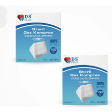 Damla Sağlık Steril Gaz Kompres 4 Kat 7,5cm x 7,5cm 100'LÜ Kutu - 2 Kutu