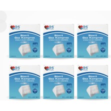 Damla Sağlık Steril Gaz Kompres 4 Kat 7,5cm x 7,5cm 100'LÜ Kutu - 6 Kutu