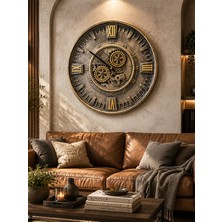 Glazze Athens Antrasıt 60 cm Çarklı Duvar Saati