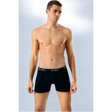 Anıt Erkek Boxer Likralı Penye (6 Adet) Siyah 2xl