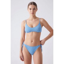 Obje Kadın Mavi Deniz Kabuğu Desen Bikini Takım