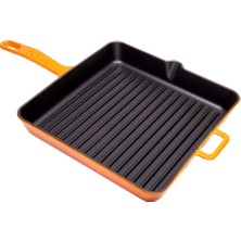 Sürel 30 cm Kare Izgara Tava Degrade Turuncu