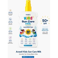 Axwell Kids Çok Yüksek Koruyucu Çocuk için Yüz & Vücut Güneş Sütü Spreyi SPF50+ 200 ml