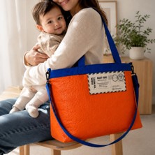 Coho Objet Coho Fashion Daily Tote Çok Amaçlı Günlük Çanta - Turuncu-Mavi