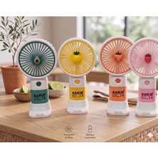 Tekno Tarz 58 Şarjlı Mini El Fanı Taşınabilir Fan 3 Kademeli Serinleticisi Vantilatör Telefon Standlı