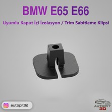 AutoPit 3D Bmw E65 / E66 Uyumlu Kaput Içi Izolasyon / Trım Sabitleme Klipsi (5'li Paket)