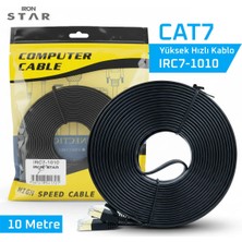 Iron Star 10 Metre Cat7 Kablo 10 Metre Ineternet Kablosu 10 Metre Patch Kablo Cat7
