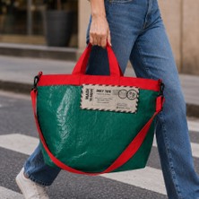 Coho Objet Coho Fashion Daily Tote Çok Amaçlı Günlük Çanta - Yeşil-Kırmızı