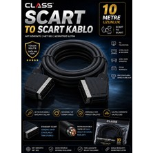 Iron Star Scart To Scart Kablo 10 Metre / 10 Metre Skart Kablo / Uydu Alıcı Scart Kablosu 10M / DVD Oynatıcı Scart Kablo / Elevizyon Scart Kablo 10 Metre / Scart Görüntü ve Ses Aktarma Kablosu