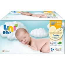 Uni Baby Yenidoğan Islak Pamuk Mendil 120 Yaprak 3'lü 40'lı İpeksi Doku ile Hassas Temizlik
