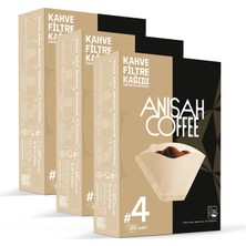Anisah Coffee Filtre Kahve Kağıdı | 3x80'li | Kokusuz | Kimyasalsız | Doğa Dostu | Yırtılmaz