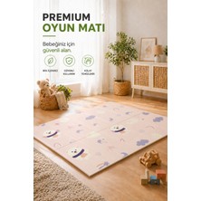 Wumboo Katlanabilir Oyun Halısı ,oyun Matı - Tek Taraflı Katlanır Mat, Oyun Matı 200X130 Cm-Pembe