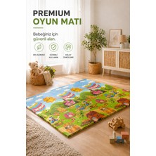 Wumboo Katlanabilir Oyun Halısı ,oyun Matı - Tek Taraflı Katlanır Mat, Oyun Matı 200X130 Cm-Eğlence Parkı