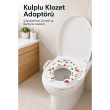 Wumboo Portatif Süngerli Klozet Adaptörü,yumuşak Süngerli Kaymaz Taban Tutma Kollu Klozet Adaptörü-Beyaz