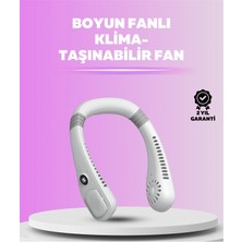 Belle Fusion Mey Ithalat® Giyilebilir Bladeless Boyun Fanı | 360° Serinlik, 5 Kademe Rüzgar, USB Şarjlı Sessiz Mini Klima