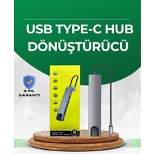 Hace Bazaar Type‑c Dönüştürücü – 2×usb3.0, Sd/ms, 4K HDMI & RJ45 ile Profesyonel Kullanım