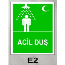 Baysan Yangın Acil Duş Uyarıcı Levha