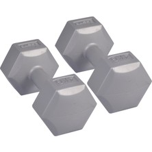 Busso Köşeli Plastik Dambıl Set 2X4KG Siyah Renkli El Anatomisine Uygun Ağırlık