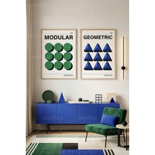 Tontilika Geometrik Sanat 2'li Ahşap Çerçeveli Tablo Seti