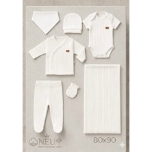 NEU KIDS Raporlu 7'li Hastane Çıkışı Yenidoğan Set 0-3 Ay Pamuklu Beyaz Modern Tasarım