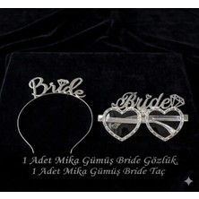 Çavuş E-Ticaret Bride Gümüş Gözlük Bride Taç Bekarlığa Veda Parti 2li Set