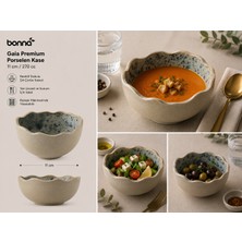 Bonnami Bonna Gaia Premium Porselen Kase 11 cm 270 cc - Reaktif Dokulu Şık Çorba, Yan Lezzet ve Sunum Kasesi