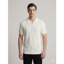 Centilmen Vaganza Fermuarlı Polo Yaka Dokulu Kısa Kollu Triko T-Shirt 4083