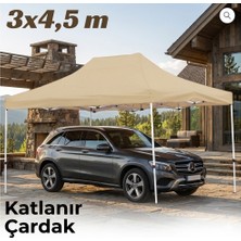 Missidea 3×4,5 Makaslı Katlanır Çardak Krem