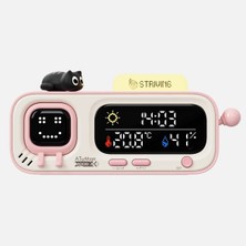 Atuman Mood-A Akıllı Termometre Higrometre Saat Retro Piksel Ekranlı – Sıcaklık Nem Ölçer, USB Şarjlı Masaüstü Akıllı Oda Monitörü, Animasyonlu Dekoratif Ev & Ofis Cihazı Hediyelik Süs