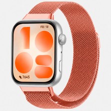 Sneezy Huawei Watch Fit 5 Uyumlu Milanese Örgü Metal Mıknatıslı Ayarlanabilir Kordon