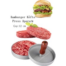Duffa Hamburger Köfte Presi Pratik Köfte Yapma Aparatı Metal Kıyma Burger Press Şekillendirici Kalıp 12 cm