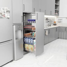 Huzur 200X215X40 Frenli Raylı (Soft Closing) Kiler M:400