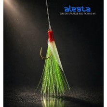 Alesta Green Sparkle Rıg X0244 7 Köstekli Hazır Takım 0.35MM No:8 Iğne
