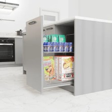Huzur 430X450X500 Frenli Raylı Tezgah Altı 2 Sepetli Ünite M:500