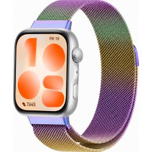 Sneezy Huawei Watch Fit 5 Uyumlu Milanese Örgü Metal Mıknatıslı Ayarlanabilir Kordon