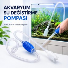 Muyu Craft Akvaryum Dip Çekim Sifonu 170 cm Manuel Su Değiştirme Plastik Hortum ile Bakım